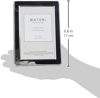 Maturi Silver Plated Photo Frame - Flat Edge Finish 4 x 6-inch (10 x 15cm)