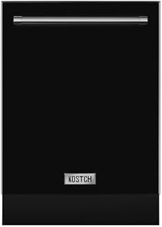 KOSTCH 2 Set - 36 inch 21.6 cu. ft. French Door Refrigerator/Fridge with Ice and Water Dispenser, & Large Capacity 24 inch Top Control Built-In Dishwasher, 47-dBA Ultra-Quiet (Black-SS)