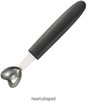 QOKLIYUI Melon Baller Scoops Made with Stainless Steel Durable Stainless Steel Ice Cream Scoops Melon Baller Fruit Scoop, Heart-Shaped