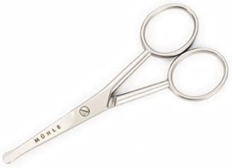 MÜHLE Beard, Nose & Ear Hair Scissors | 4-Inch Scissors | Matt Stainless Steel for Durability | Safe Rounded Tip | Manual Facial Hair Trimmers | Ergonomic Design