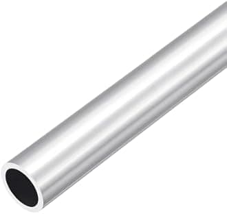 DMiotech (26mm OD x 20mm ID) 6063 Aluminum Round Tube 300mm Length Industry Metal Tubing for Machinery Frame Construction DIY Projects