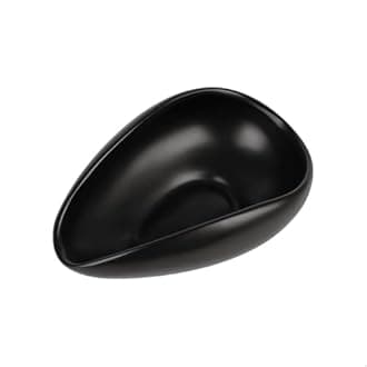 watchget Coffee Bean Cup Ceramic Coffee Bean Measuring Cup Ceramic Measuring Tray Coffee Grounds Receptacle Black Large