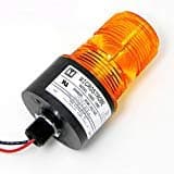 495S-1280 MicroStrobe Single Flash 1/2" Male Thread Mount Strobe Amber 12-80VDC
