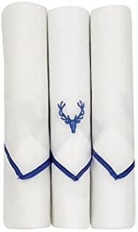 Allen Solly Men's Cotton Pastel Multicolour Handkerchief- Pack of 3, Multicolour, 46 x 46