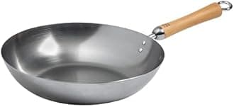 Joyce Chen Induction Base Steel Fry Pan, 12 Inches, Silver, 1 Piece