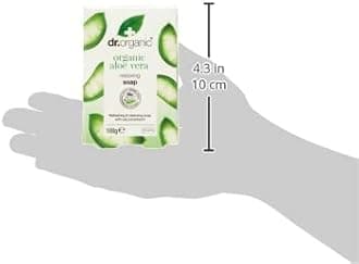 Dr Organic Aloe Vera Soap Bar, Natural, Vegetarian, Cruelty Free, Paraben & SLS Free, Recyclable Packaging, 100g (Pack of 2)