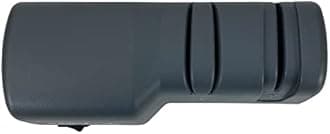 Edgecraft E20 Hybrid Knife Sharpeners uses Diamond Abrasives and Combines Electric and Manual Sharpening for 20-Degree Straight and Serrated Knives, 2-Stage, Gray