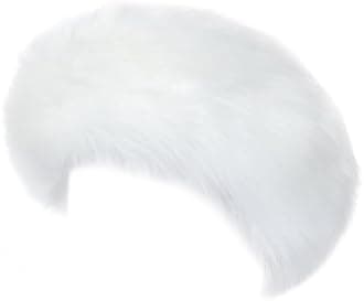 Winter Fluffy Faux Fur Headband Hat Ear Warmer Head Wrap Head Warmer for Women (White)