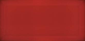 Metro Red Ceramic Wall Bathroom Tile Subway Brick Effect 100mm x 200mm Bevelled Edge Kitchen Tiles Gloss Finish 1m2 Box of 50