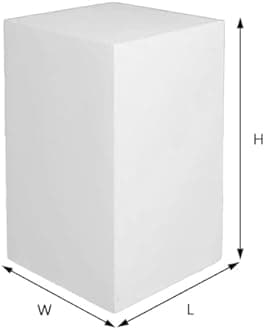 Square Pedestal Stands, Cube Pillars Event Decoration, Props Stand Base For Wedding Sculpture Dessert Table Showing, Strong Load-Bearing(White,50x50x20cm)