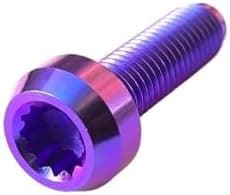 Compatible With 6Pcs Titanium BBS Split Rim Bolts M7*24 Mm 12 Point Hea D Screw Ti6Al4V Two-Piece Three Pieces Wheel Hub Ti Fastener(Blue Puple,M7x24)