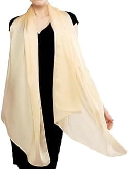 RIIQIICHY Women Shawls and Wraps for Evening Dresses Like Chiffon Silk Scarf Formal Silky Pashmina Shawls for Weddings