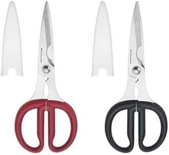 KitchenAid - Kitchen Scissors - Household Scissors - Non-Slip Handles - Sharp Scissors - Stainless Steel - Plastic - Grey