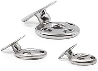 Dritz Sew-On Snaps, Nickel-Plated Brass, Size 1/0, 2/0 & 4/0