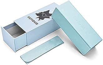 HEPIDEM Acetate Glasses Frame Men,Left Square Right Round Vintage Retro Optical Eyeglasses