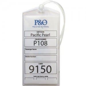 Clear Cruise BagTag with Clear Loop