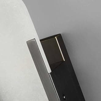 YMDHFS Natural Alabaster Wall Sconces Set of 2 Marble Wall Lamp Bathroom Vanity Light Fixtures Alabaster Sconce Lighting White Stone Wall Mount Lamp for Bedroom Living Room Hallway Stairs Kitchen