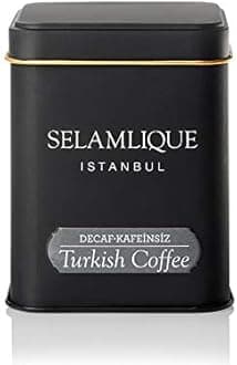 Decaf Turkish Coffee Decaffeinated Fine Ground Coffee Medium Roast 4.40 oz.