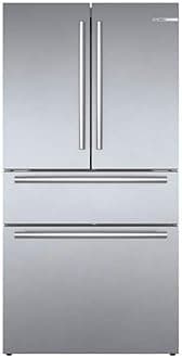 Bosch 800 Series B36CL80SNS 36 Inch Smart Freestanding Counter Depth 4 Door French Door Refrigerator with 20.5 cu. ft. Total Capacity in Stainless Steel (Bar Handle)