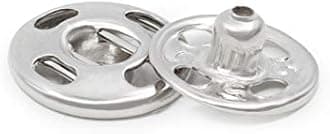 Dritz Sew-On Snaps, Size 1 - Nickel Plated Brass - 10 Ct.