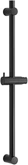 Shower Slide Bar 28 in Adjustable Installation Distance 19-27 in with 360° Adjustable Handheld Shower Head Holder for Bathroom, Screw Wall Mounted, Matte Black