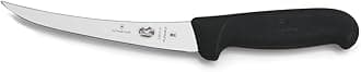 Victorinox 5.6613.15 Fibrox Straight Flexible Boning Knife, 15 cm Blade Length, Black