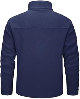 MAGCOMSEN Men's Winter Zip Up Polar Fleece Jacket Athletic Tactical Hiking Outdoor Jackets with 3 Pockets