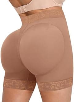 SHAPELLX Butt Lifting Shapewear For Women Tummy Control Faja Shaping Shorts Thigh Slimming Panties Mid Waisted Shaper