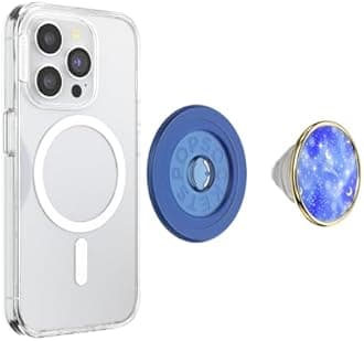 PopSockets Phone Grip for MagSafe with Kickstand, Magnetic Stand, Swappable Top, Secure Hold for iPhone MagSafe Cases, Phone & Tablet Grip - Enamel Celestial