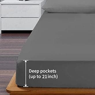 EaseHome Queen Size Bed Sheets Set - Deep Pocket to 18 inches Mattress 4 Piece - Premium Bedding Sheets & Pillowcases Collection - Extra Soft