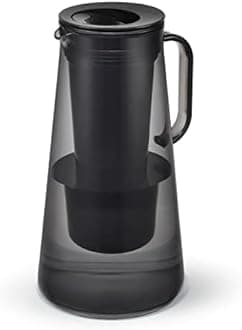 LifeStraw Home – Water Filter Pitcher, 7-Cup, Obsidian, BPA Free Designed for Everyday Protection Against Bacteria, parasites, microplastics, Lead, Mercury, PFAS, and a Variety of Chemicals
