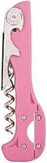 Franmara Boomerang Two-Step Corkscrew Wine Opener with Built-In Foil Cutter and Bottle Opener- Pink