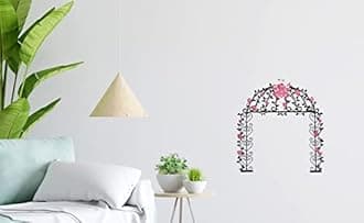 Rose Fence Artwork Wall Decor Sticker Decal15 W X 23" H (1 Piece) (W-0050)