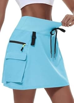 MIVEI Women's Hiking Cargo Skort Skirt High Waisted Golf Dressy Casual with Zipper Pockets Workout Sport Quick Dry Skirts