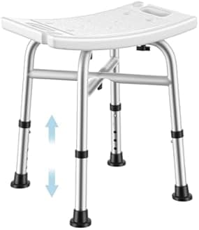 Shower Chair for Inside Shower, BRITULIF 450 lbs Shower Seats for Adults, 5-Height Adjustable Shower Stool, Heavy Duty Shower Bench for Inside Tub or Bathroom Use