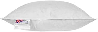 HOMESCAPES Goose Feather and Down Cushion Pad 50 x 50 cm (20” x 20”) Inner Insert Filler with 100% Cotton Down Proof Cover Hypoallergenic RDS Certified Machine Washable