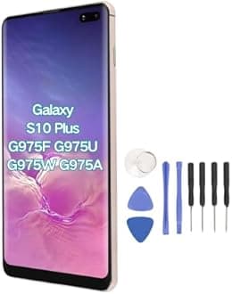 ​for Galaxy S10 Plus G975F G975U G975W G975A 6.4inch AMOLED LCD Screen Touch Assembly with Frame Original Size, Phone Digitizer Screen Replacement Kit