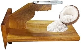 ZAILAND Polished Wooden Table Top Coconut Scraper/Grater/Chirava (Coconut Scrapper) Coconut Grater