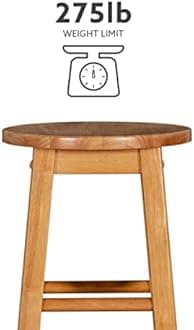 Linon 29-Inch Barstool With Round Seat