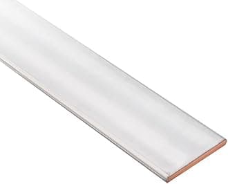 TEN-HIGH Tin-Plated Copper Bar Flat Copper Busbar Electrical Copper Buses, 8mm x 100mm x 1000mm,for Large Current Conducting