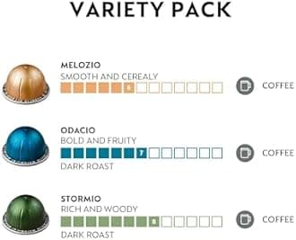 Nespresso VertuoPlus Deluxe Coffee and Espresso Machine by De'Longhi, Titan, with Vertuoline Variety Pack Coffees included