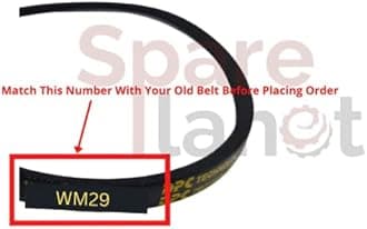Spareplanet Washing Machine Belt WM 29 Suitable for Semi and Fully Automatic Washing Machine (Match Number Printed on Belt) Pack of 1