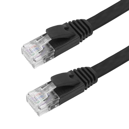 REXUS Retractable Cat 6 Flat Ethernet Network Cable 3.3 FT,10 Gigabit High Speed LAN Wires Internet Patch Cable with RJ45 Connector for Xbox,PS4,Router, Modem,Gaming(C6R10)