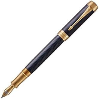 Duofold Centennial Fountain Pen Prestige Blue Chevron Fine Solid Gold Nib Black Ink and Convertor (1931369)