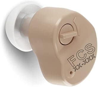 FCS K-80 In the Ear Hearing Aid, Mini Invisible Hearing Amplifier, Volume Adjustable Device Suitable For Adults & Elders User With Mild Hearing Loss(6 Month Seller Warranty)