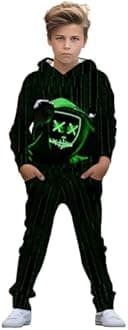 boys' clothing sets, 2-Piece Hoodie & Pants Outfits for Boys Size 4-14 | Lightweight Non-Fleece Fall & Spring Clothing Sets