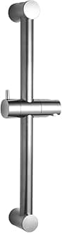 Shower Slide Bar 18 in Adjustable Installation Distance 12-17 in with 360° Adjustable Handheld Shower Head Holder for Bathroom, Screw Wall Mounted, Chrome Finish