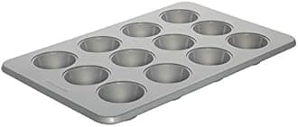 KitchenAid 12-Cup Nonstick Aluminized Steel Muffin Pan, Silver