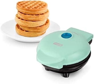 Dash Deluxe No-Drip Waffle Iron Maker Machine 1200W + Hash Browns, or Any Breakfast, Lunch, & Snacks with Easy Clean & Mini Maker for Individual Waffles, Hash Browns, Keto Chaffles