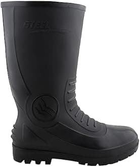 Elecant Men's (2)-f-gumboot-12-inch-black Construction Boot